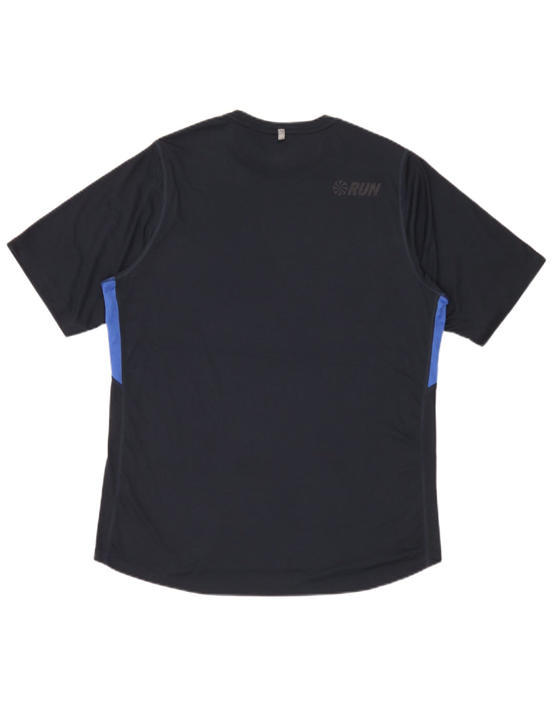 Nike Dri Fit T-shirt top til mænd, stor marineblå farveblok
