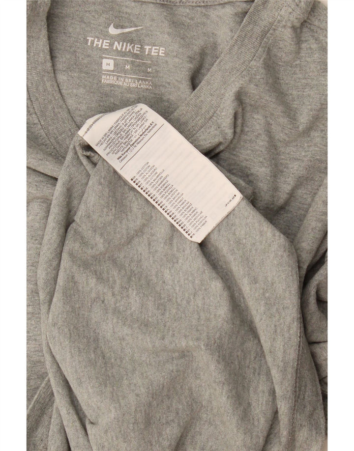 Nike Herre The Tee T-Shirt Top Medium Grey Bomuld