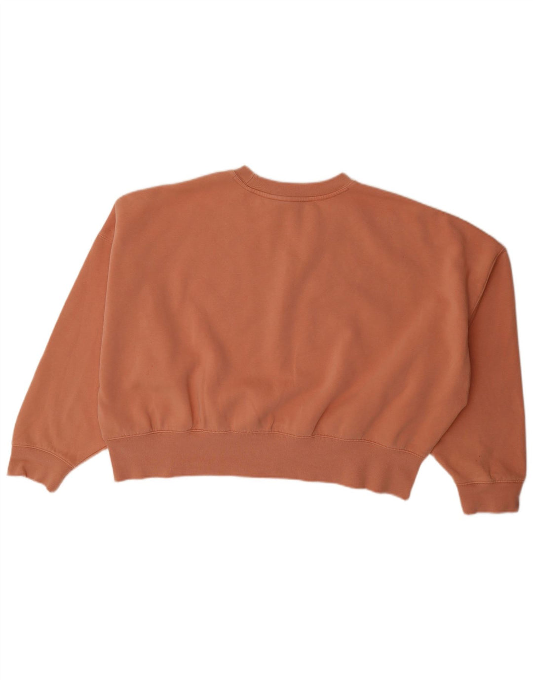 Adidas Dame Oversized Sweatshirt Jumper UK 16 Stor Orange Bomuld