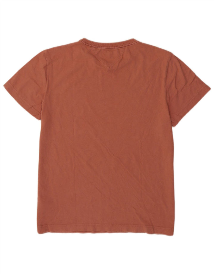 Tommy Hilfiger Herre T-Shirt Top Medium Brun Bomuld