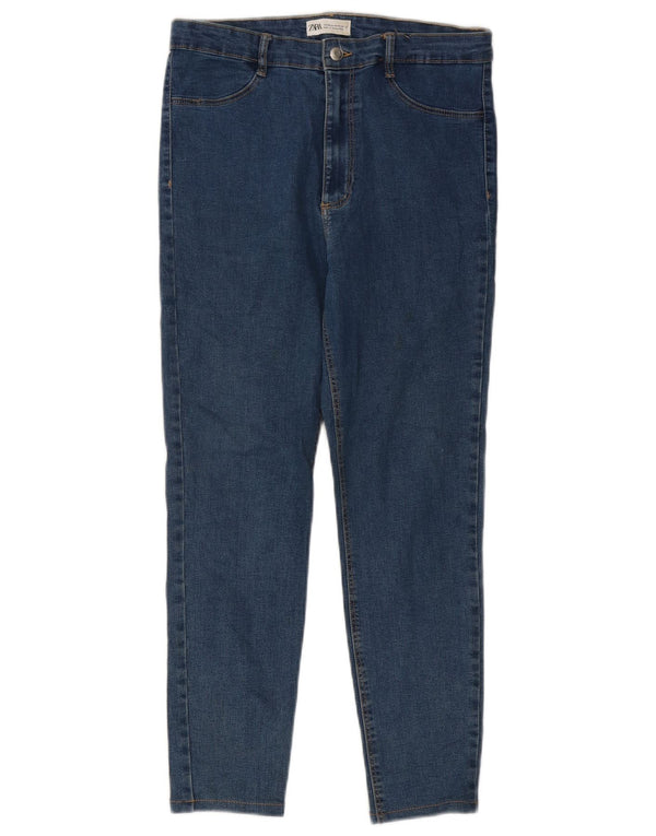 Zara Dame Slim Jeans EU 44 XL W34 L25 Blå