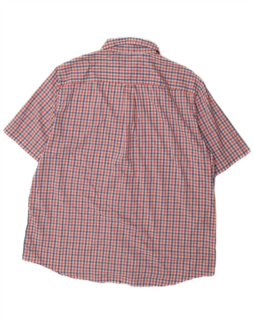 Chaps Herre let pleje kortærmet skjorte 2XL Pink Gingham Cotton