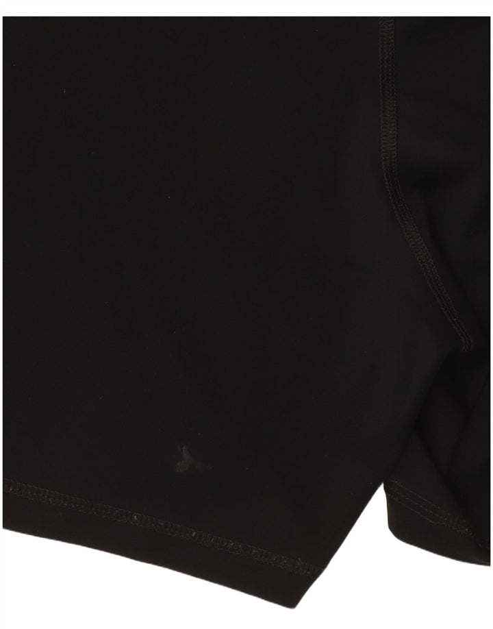 Nike Dame Dri Fit grafiske sportsshorts UK 12 Medium Sort Polyester