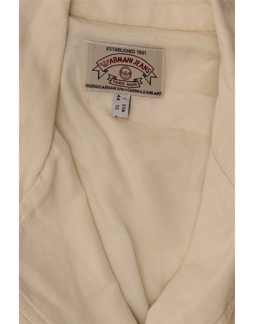 Armani Jeans Dame 3 Button Blazer Jacket IT 44 Medium White