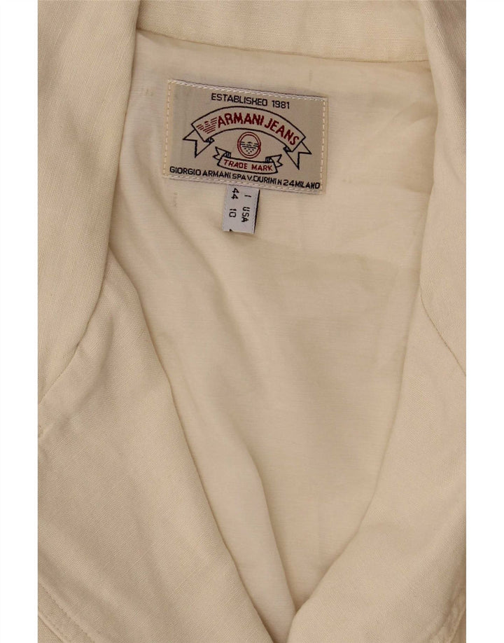 Armani Jeans Dame 3 Button Blazer Jacket IT 44 Medium White