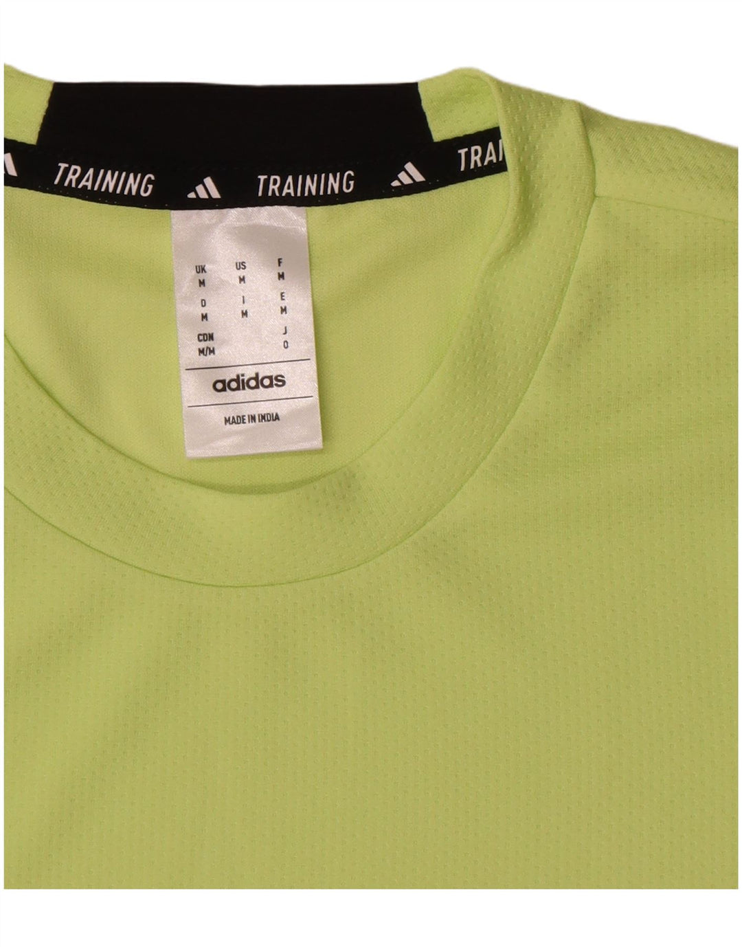 Adidas T-shirt top mellemgrøn polyester til mænd