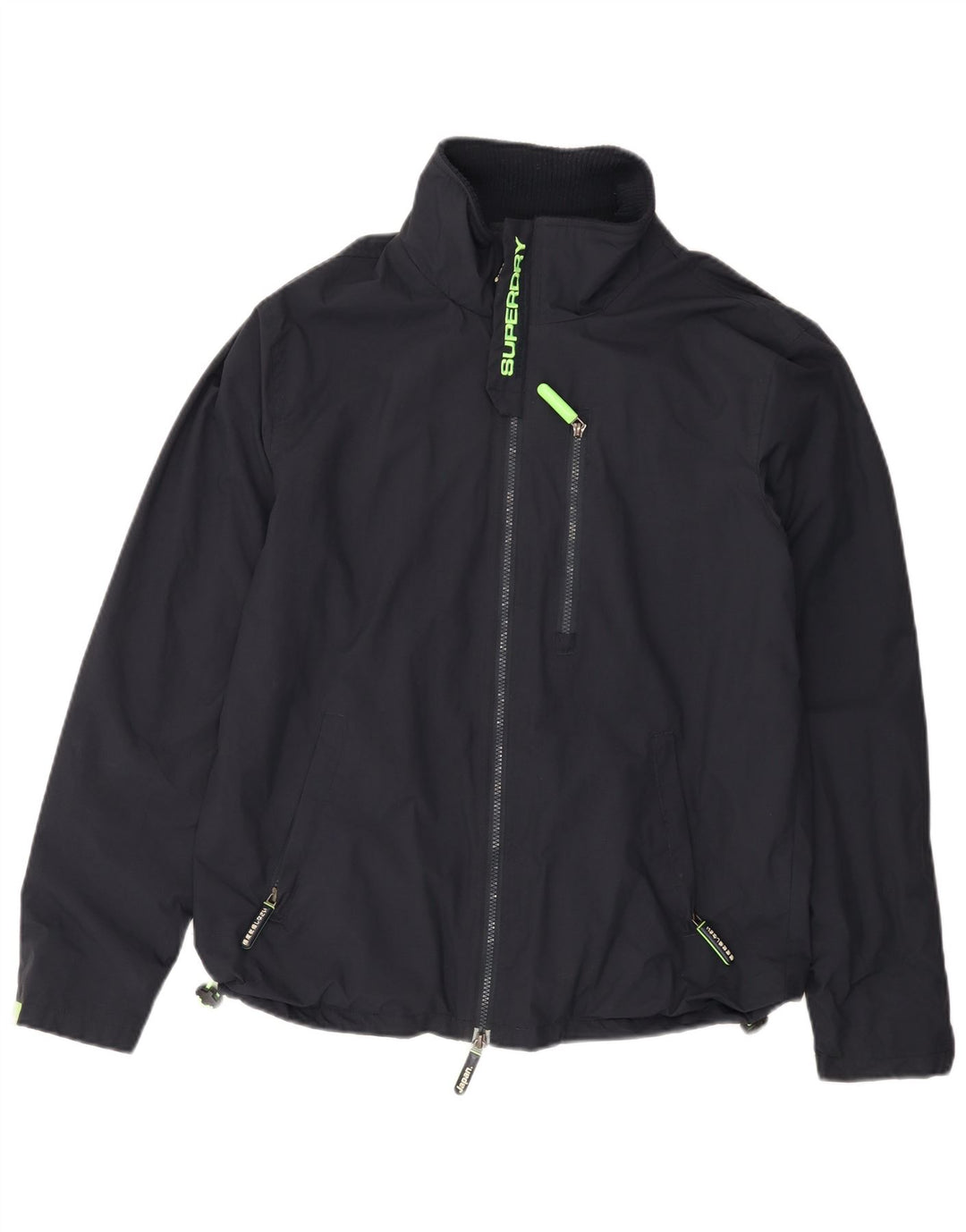 SUPERDRY Herre The Windhiker Windbreaker Jacket UK 38 Medium Navy Blue