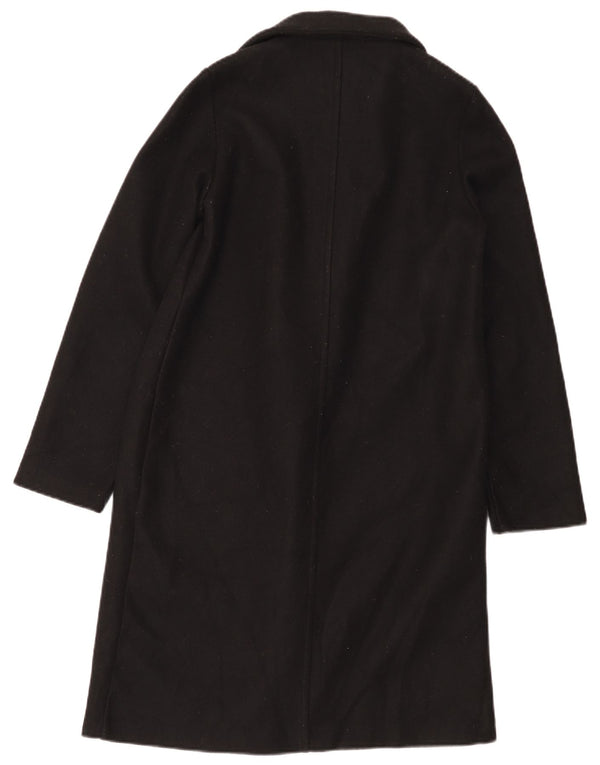 Zara Womens Open Overcoat UK 10 Small Black Polyester
