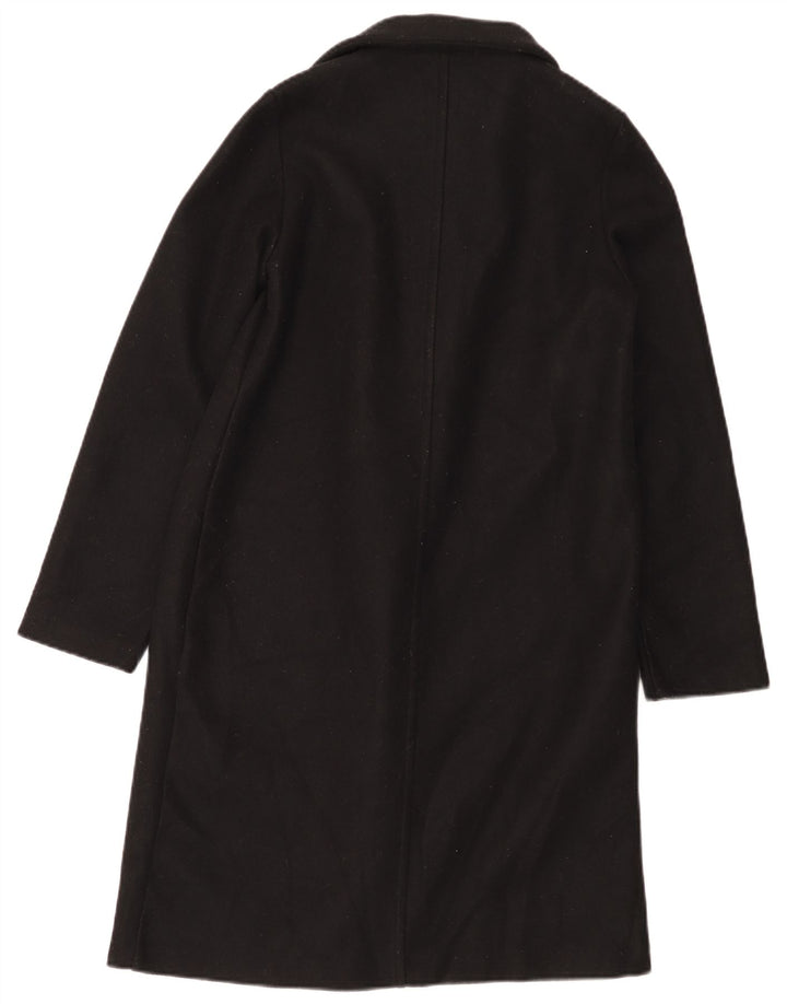 Zara Womens Open Overcoat UK 10 Small Black Polyester