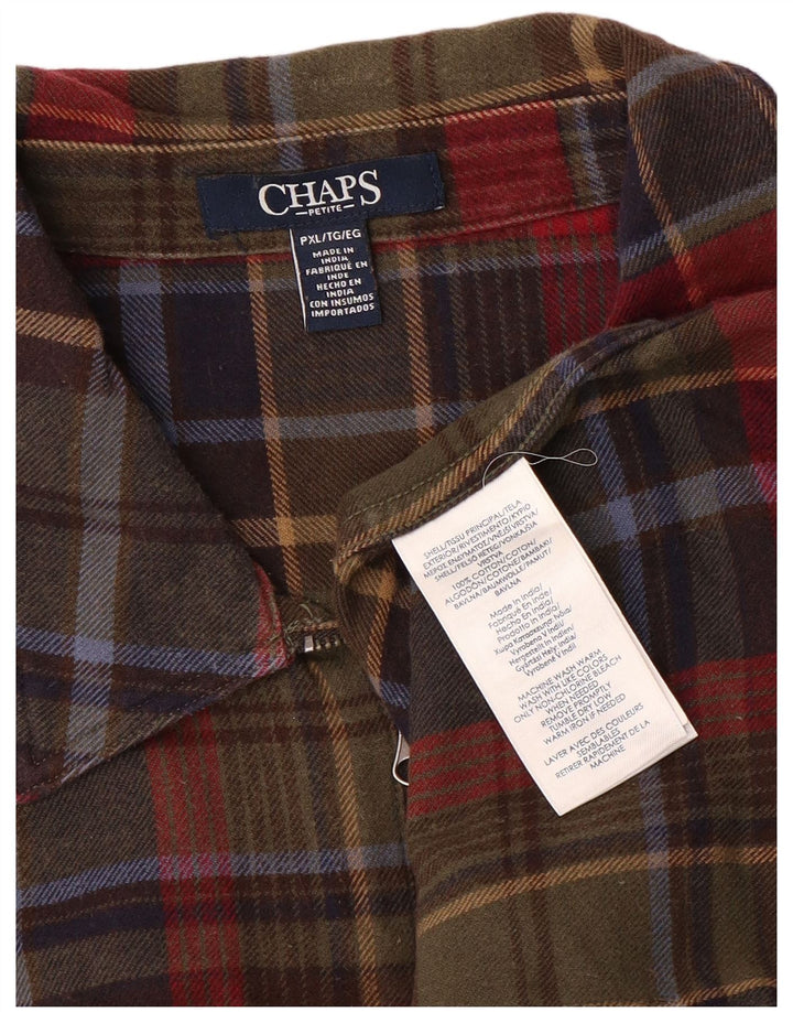CHAPS Flanelskjorte til kvinder UK 18 XL Flerfarvet ternet bomuld