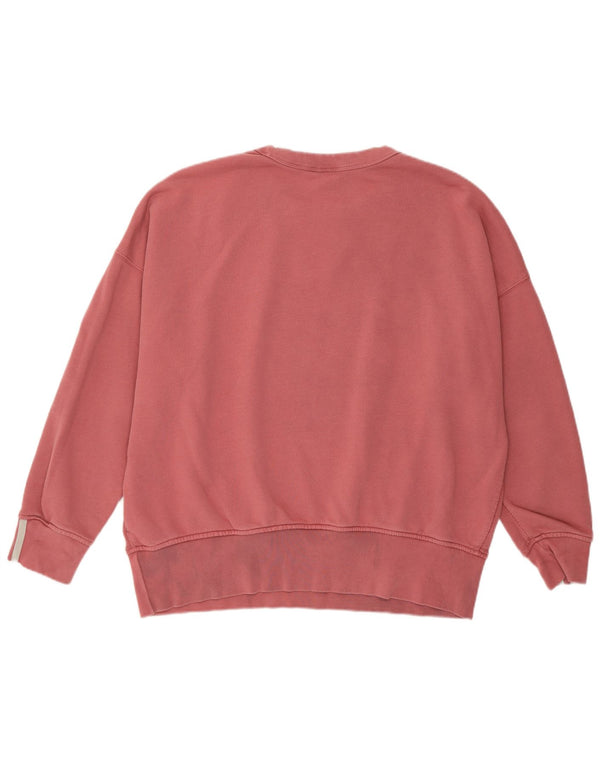 Adidas Dame Oversized Sweatshirt Jumper UK 18 XL Pink Bomuld