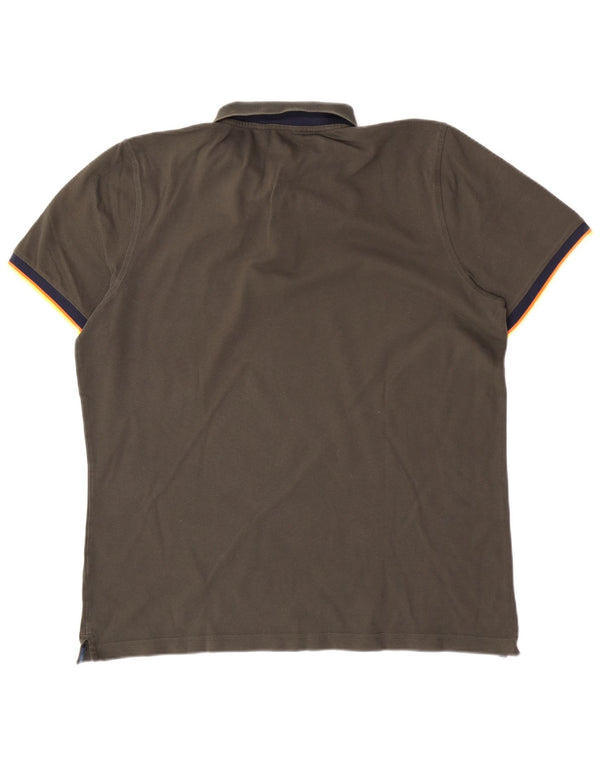 K-Way Polo Shirt til mænd XL Khaki Colourblock