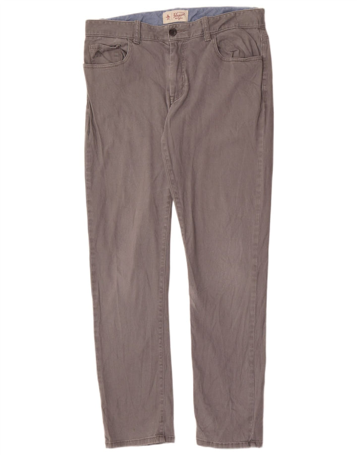 Penguin Herre Slim Casual Bukser W33 L32 Grå