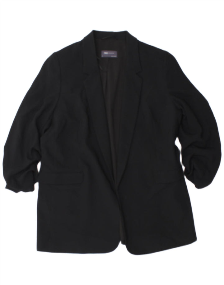 Marks & Spencer Dame 3/4 ærmet åben blazerjakke UK 18 XL Sort