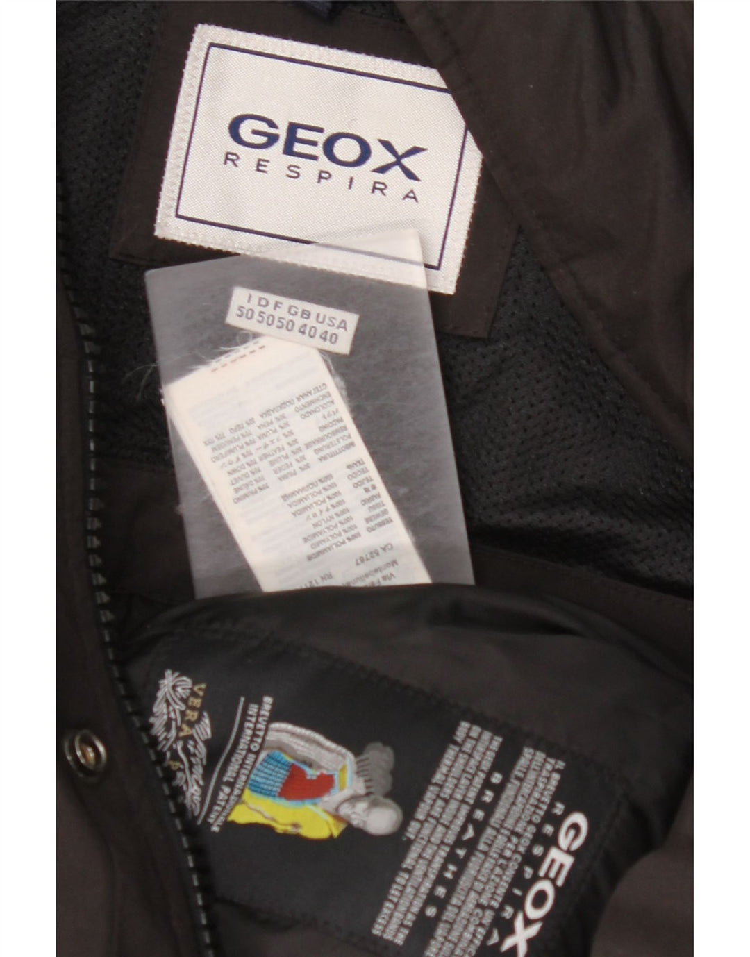 GEOX Polstret herrejakke UK 40 Stor sort polyamid