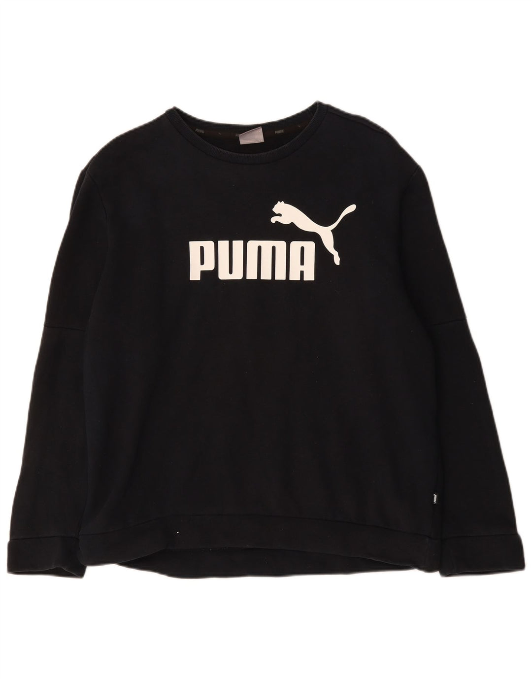 Puma Herre Grafisk Sweatshirt Jumper Stor Sort Bomuld