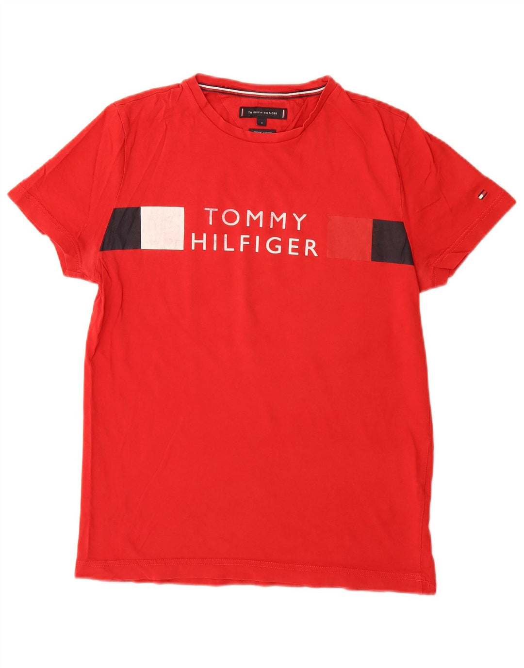 Tommy Hilfiger Herre grafisk T-shirt Top Lille rød bomuld