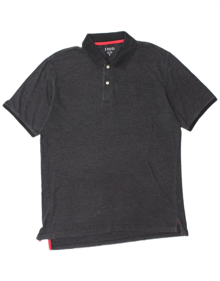 IZOD Poloshirt til mænd Medium Sort Bomuld