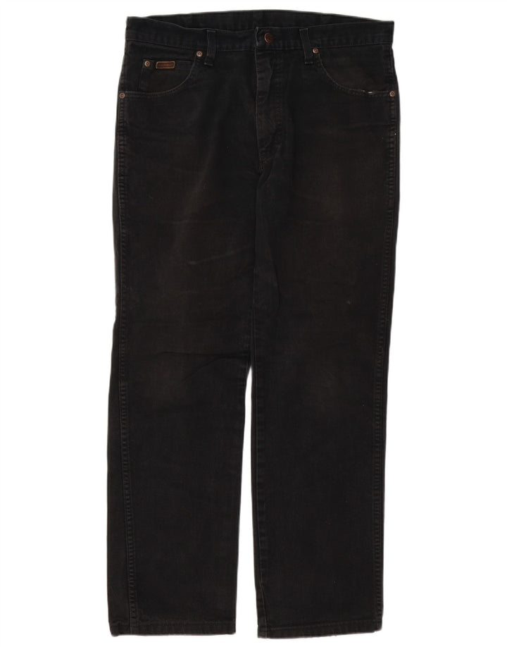 Wrangler Herre Texas Straight Jeans W34 L27 Sort Bomuld