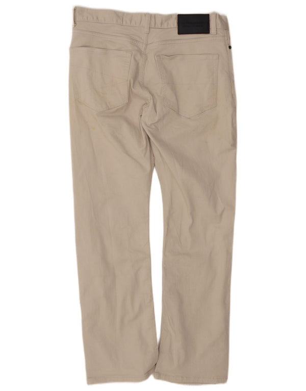 Marks & Spencer Herre Bootcut Casual Bukser W32 L29 Beige Bomuld