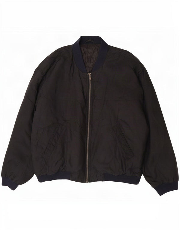 Marks & Spencer Herre St. Michael Bomber Jacket UK 42 XL Sort Polyester