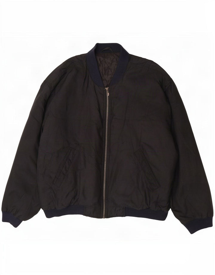 Marks & Spencer Herre St. Michael Bomber Jacket UK 42 XL Sort Polyester