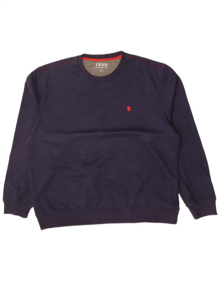 IZOD Mens Sweatshirt Jumper XL Navy Blue Cotton Vintage Izod and Second-Hand Izod from Messina Hembry 