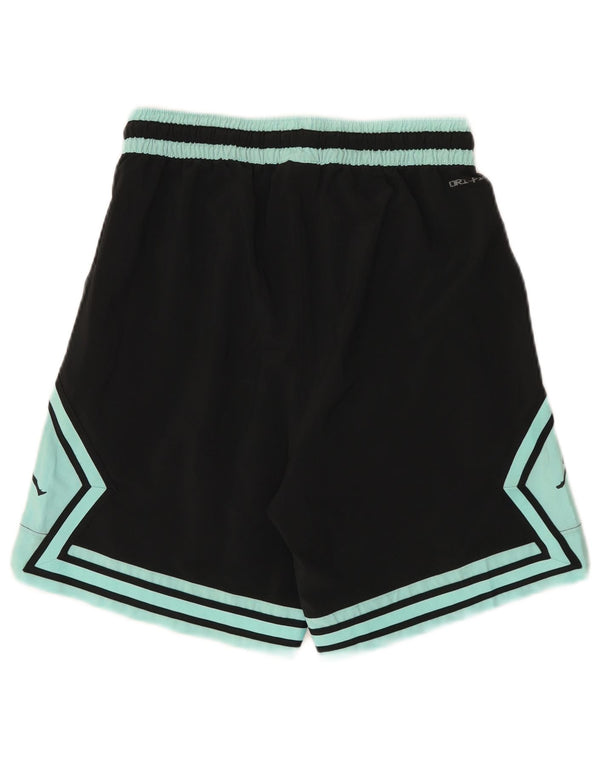 Jordan Herre Dri Fit grafiske sportsshorts Small Black Colourblock Polyester