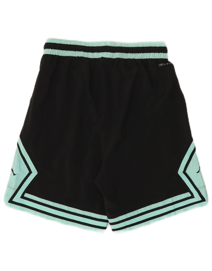 Jordan Herre Dri Fit grafiske sportsshorts Small Black Colourblock Polyester