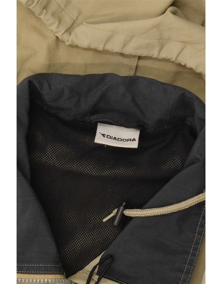 Diadora Regnjakke med hætte til mænd UK 40 Large Khaki