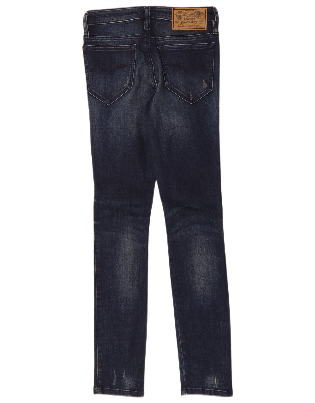 DIESEL Dame Distressed Skinny Jeans W26 L29 Blå Bomuld