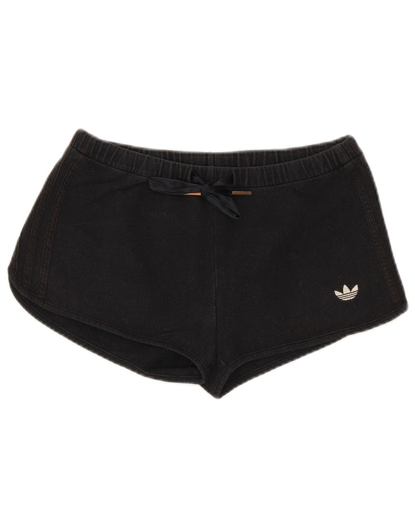 Adidas Womens Sport Shorts UK 6 XS Black Cotton