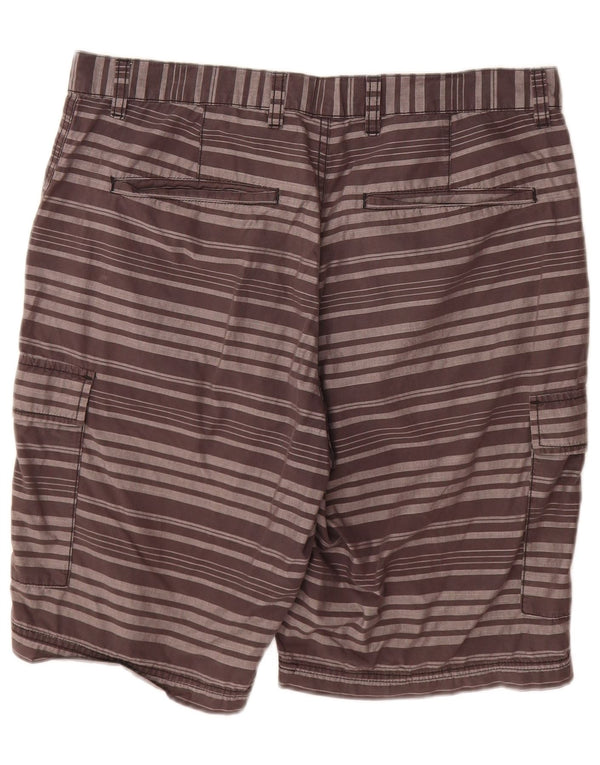 Dkny Herre Cargo Shorts W33 Medium Grå Stribet Bomuld