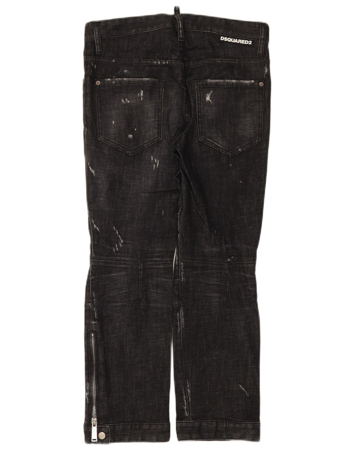 Dsquared2 Dame Straight Jeans IT 44 Medium W30 L26 Sort Bomuld
