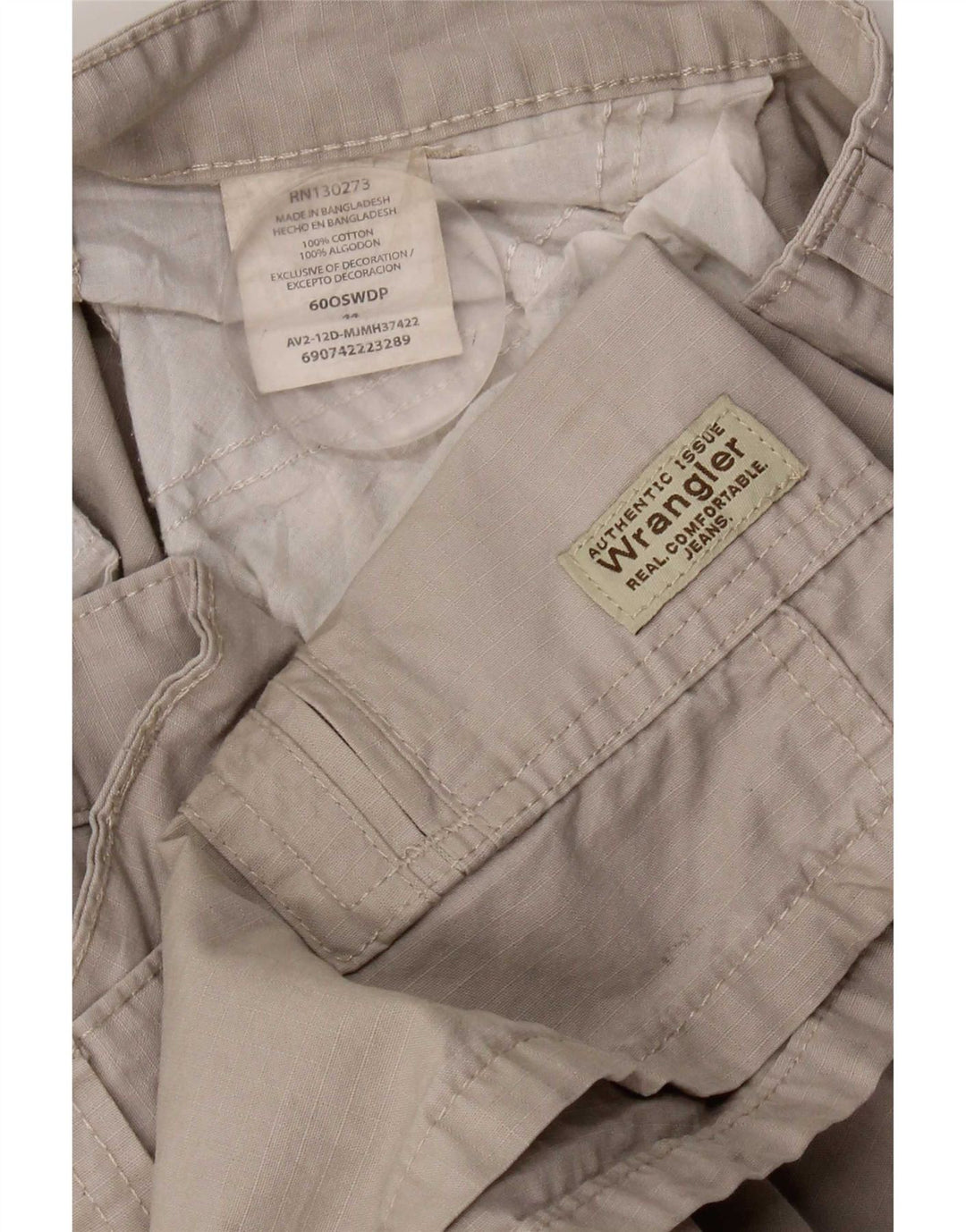Wrangler Herre Cargo Shorts W44 2XL Grå Bomuld