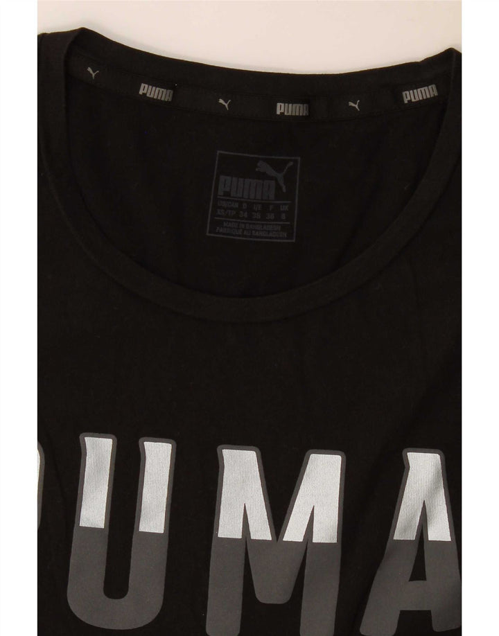 Puma Grafisk T-Shirt Top til kvinder DK 8 Lille Sort