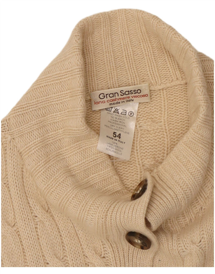 Gran Sasso Dame Cardigan Sweater IT 54 3XL Hvid Uld