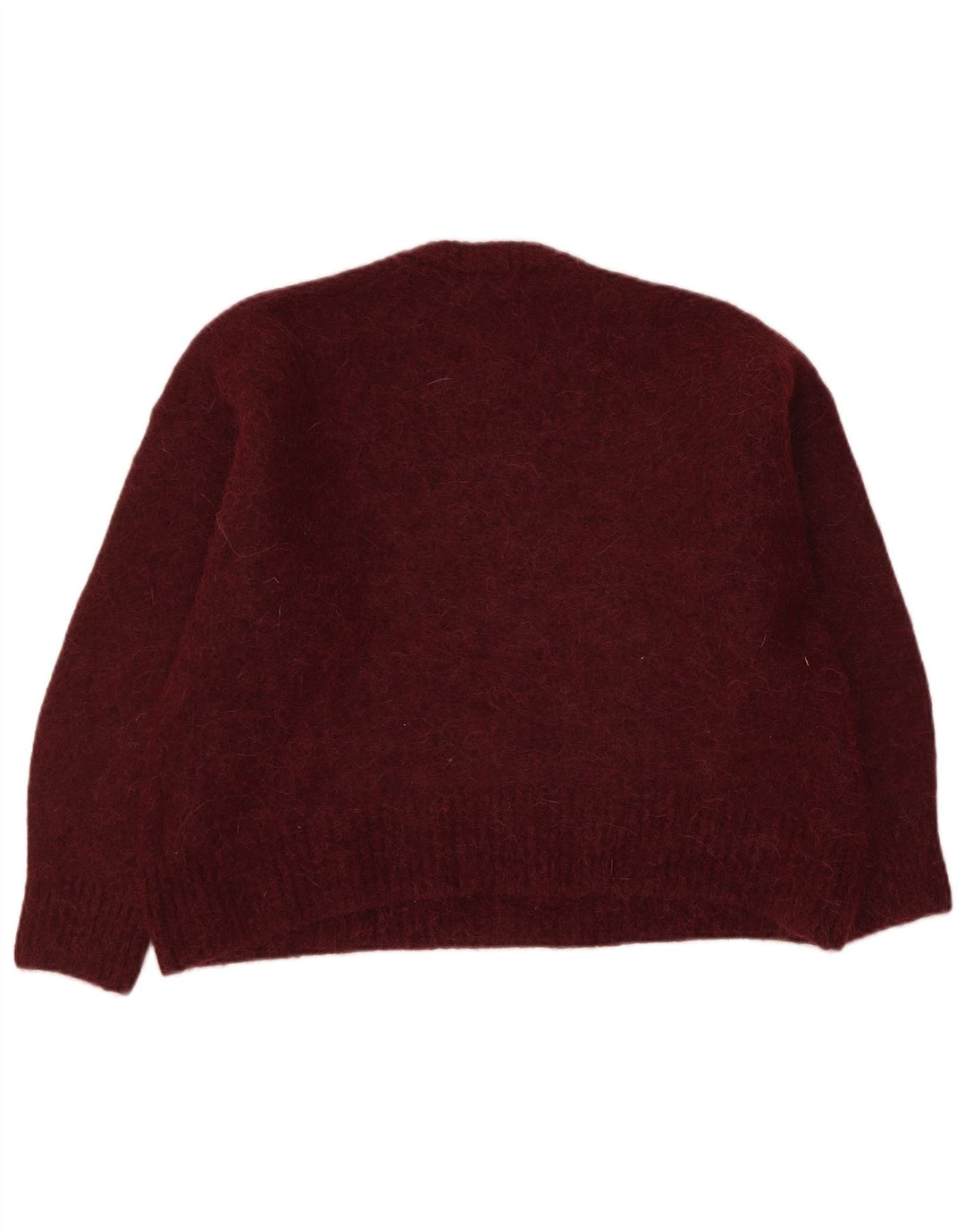 Marks & Spencer Dame sweater med rund hals DK 16 Stor Bourgogne uld
