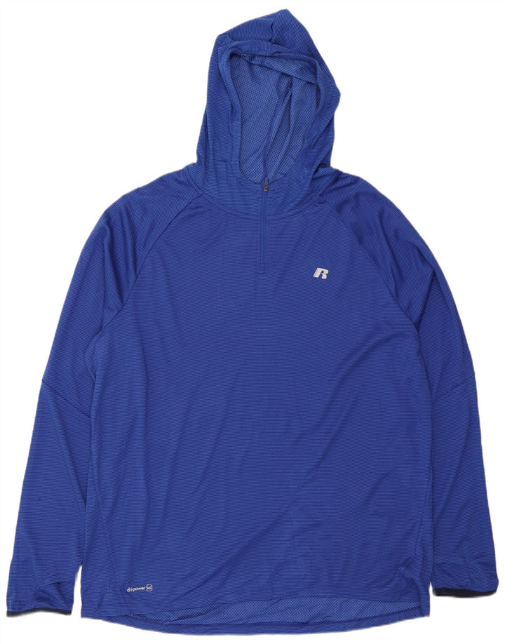 Russell Athletic Herre Dri-Power Hættetrøje Træningsdragt Top XL Navy Blue