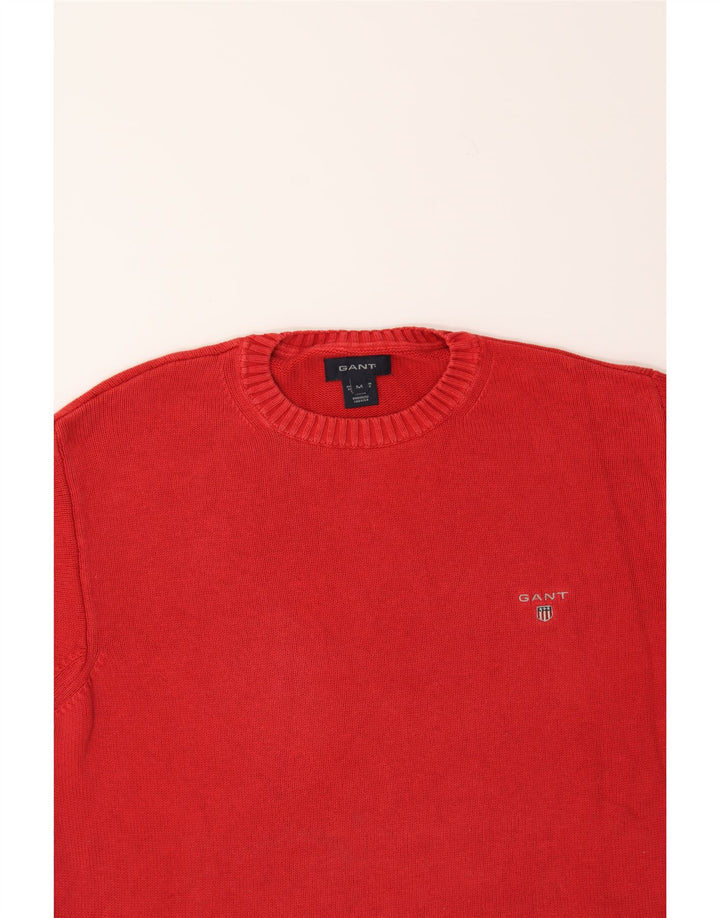 GANT Mens Crew Neck Jumper Sweater Medium Red Cotton Vintage Gant and Second-Hand Gant from Messina Hembry 