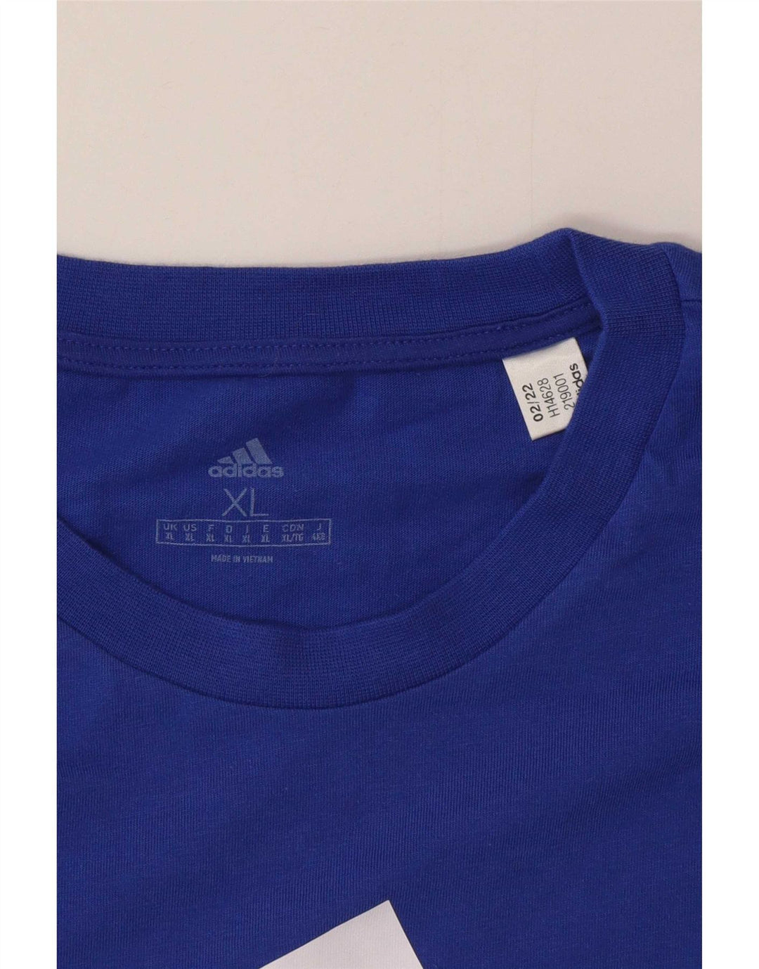 Adidas Herre grafisk T-shirt Top XL Blå Colourblock