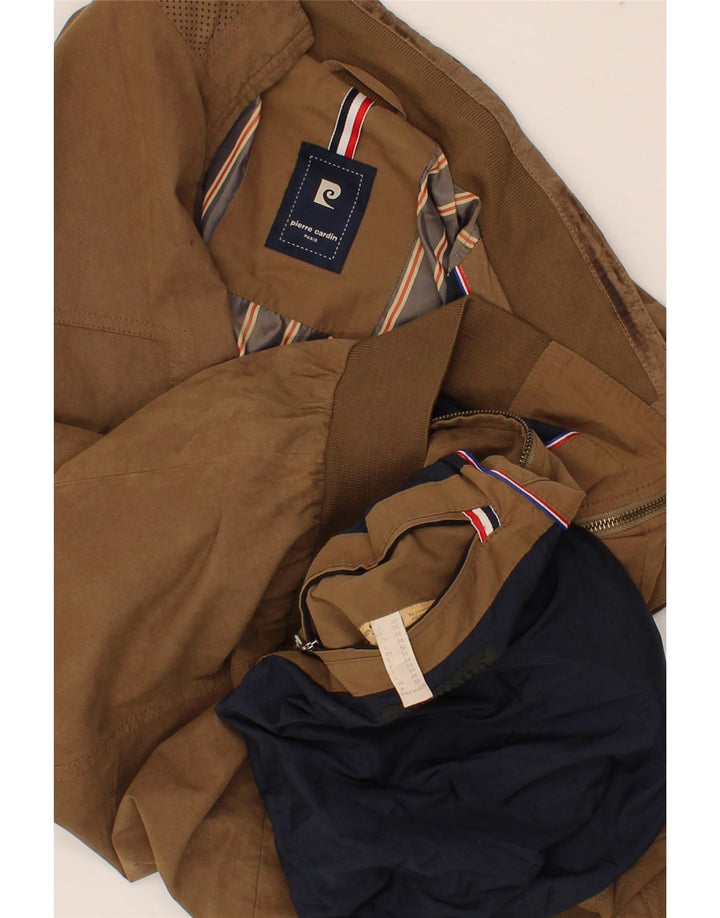PIERRE CARDIN Bomberjakke til mænd IT 56 3XL Brun Polyamid