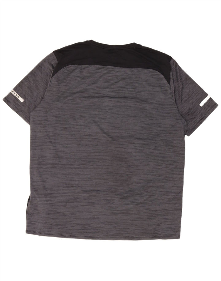 Under Armour Herre T-Shirt Top XL Grå Colourblock Polyester