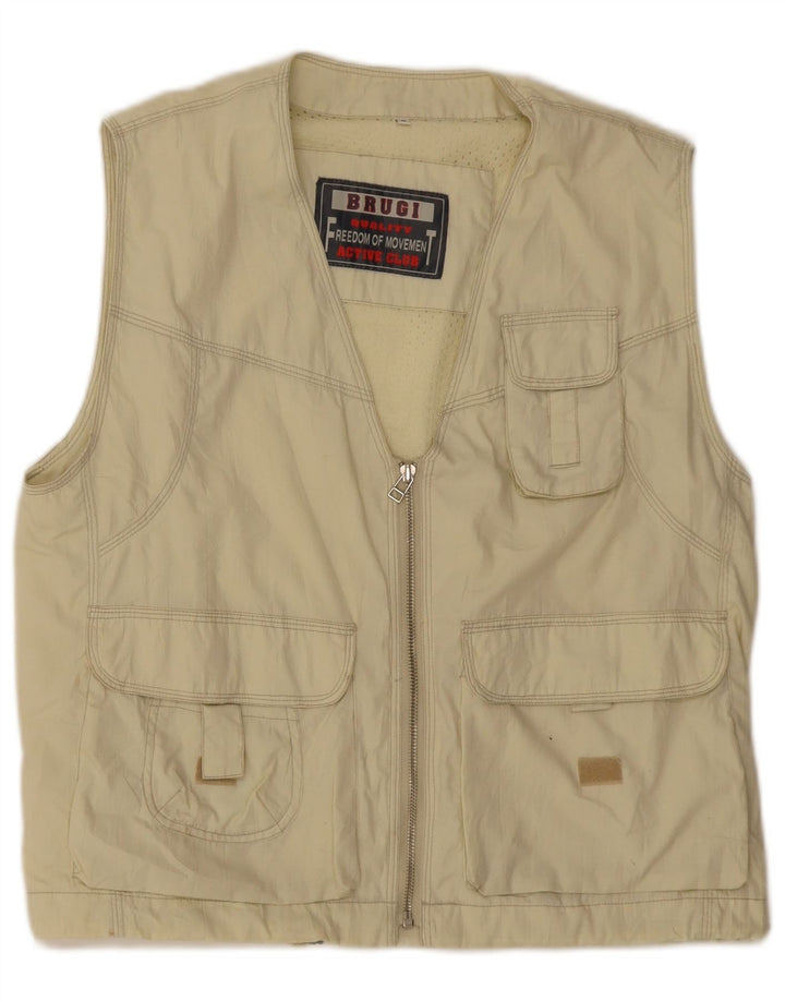 Brugi Herre Utility Gilet UK 38 Medium Beige