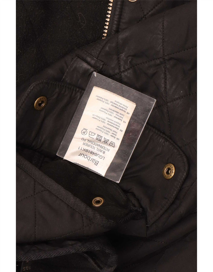 Barbour Quiltet jakke til kvinder UK 14 Stor sort polyester