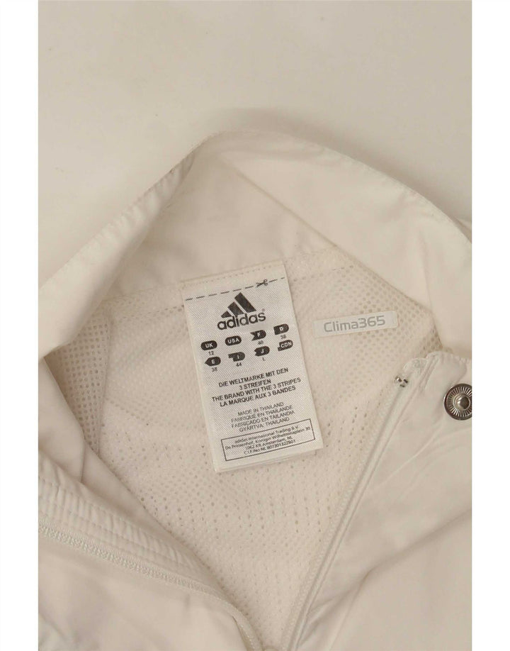 Adidas træningsdragt topjakke til kvinder UK 12 Medium White Polyester