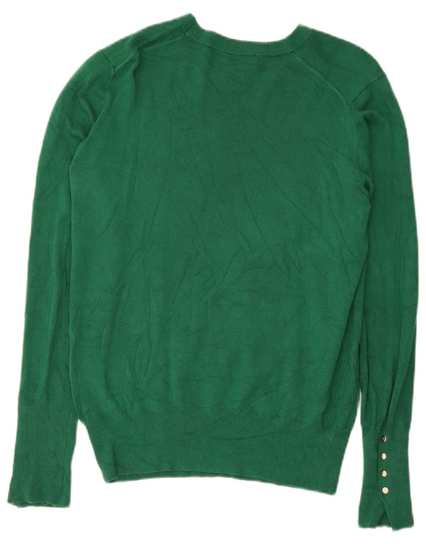 Zara Dame Boat Neck Jumper Sweater UK 18 XL Grøn