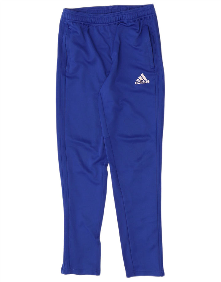 Adidas drenge Slim Fit træningsdragt bukser 13-14 år blå polyester