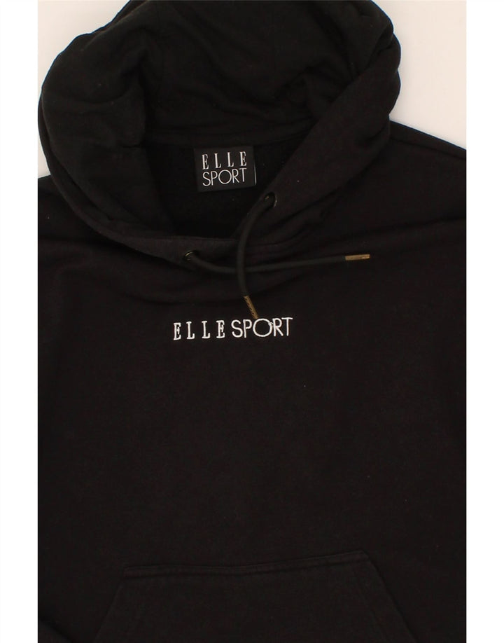 VINTAGE Womens Hoodie Jumper UK 12 Medium Black Polyester Vintage Vintage and Second-Hand Vintage from Messina Hembry 