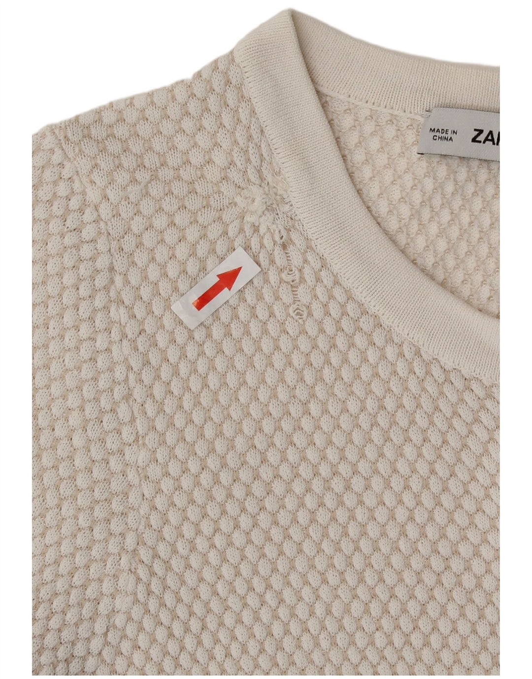 Zara Dame Cardigan Sweater UK 14 Stor Beige Viscose